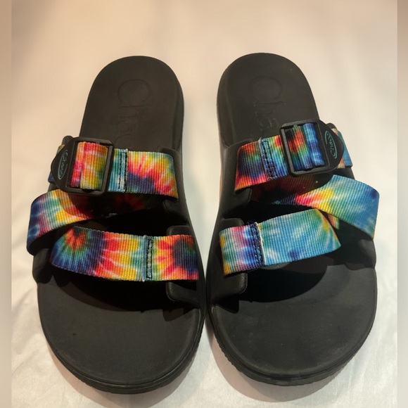 Chaco Women's Chillos Slide Sandal - Tie Dye - Size 8 - Picture 2 of 7